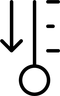 Icono de reducción de calor